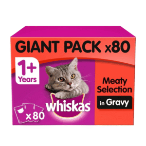 whiskas 1 Plus Cat Pouches Meat Selection in Gravy Giant Pack, Chicken 0.1 kg