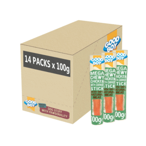 Good Boy - Mega Chewy Chicken With Carrot Stick -Case of 14, 100 g (Pack of 1)