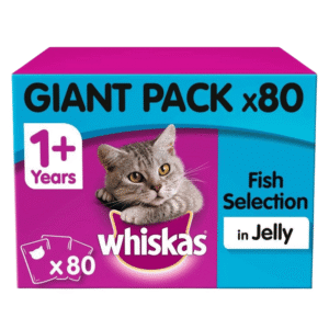 whiskas Pouch Fishermans Choice Jelly Adult Cat Food 100g x 80