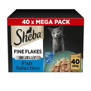 Sheba Fish Collection in Jelly Wet Cat Food - 40 Pack (85g Pouches)