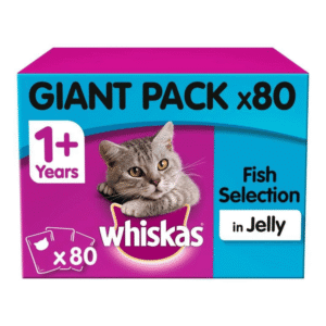 whiskas Pouch Fishermans Choice Jelly Adult Cat Food 100g x 80