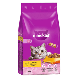 Whiskas 7+ Senior Cat Food Chicken, Pack of 2 (2 x 1.9 kg)