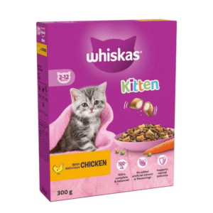 whiskas 2-12 Month Kitten Complete Dry Food With Delicious Chicken 300g (Pack of 6)