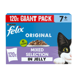 Felix Senior 7+ Mixed Selection in Jelly (120 Pack) - 85g Pouches