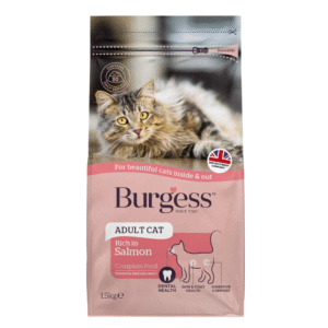 Burgess Dry Cat Food for Adult Cats Rich in Salmon, 1.5 kg