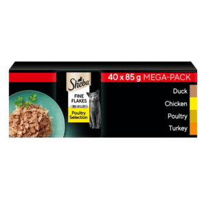 Sheba Fine Flakes in Jelly Poultry Collection - 40 x 85g