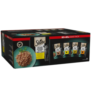 SHEBA Fine Flakes Cat Pouches Poultry Collection in Jelly 80x85g