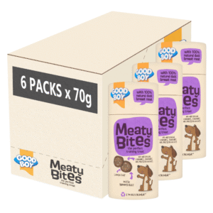 Good Boy Meaty Bites Duck with Rice - Low Fat Dog Treats - Bulk Box 6 x 70g