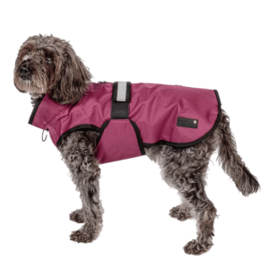 3-in-1 All-Weather Dog Coat - Plum (25cm / 10in)