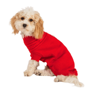 Ancol Cable Knit Dog Jumper - Classic Red Woollen Sweater (Large)